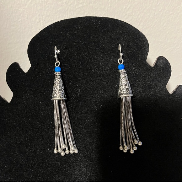 Jewelry - Blue and Silver Tone Fashion Earrings